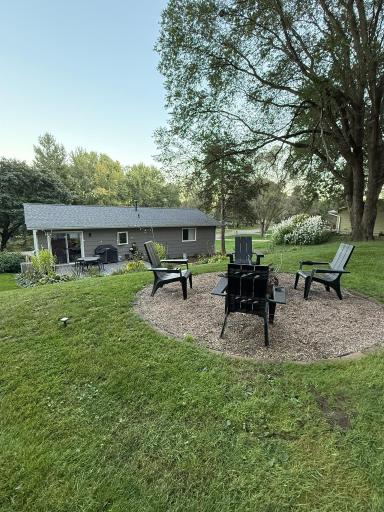 Backyard pit area to enjoy on a summer evening.