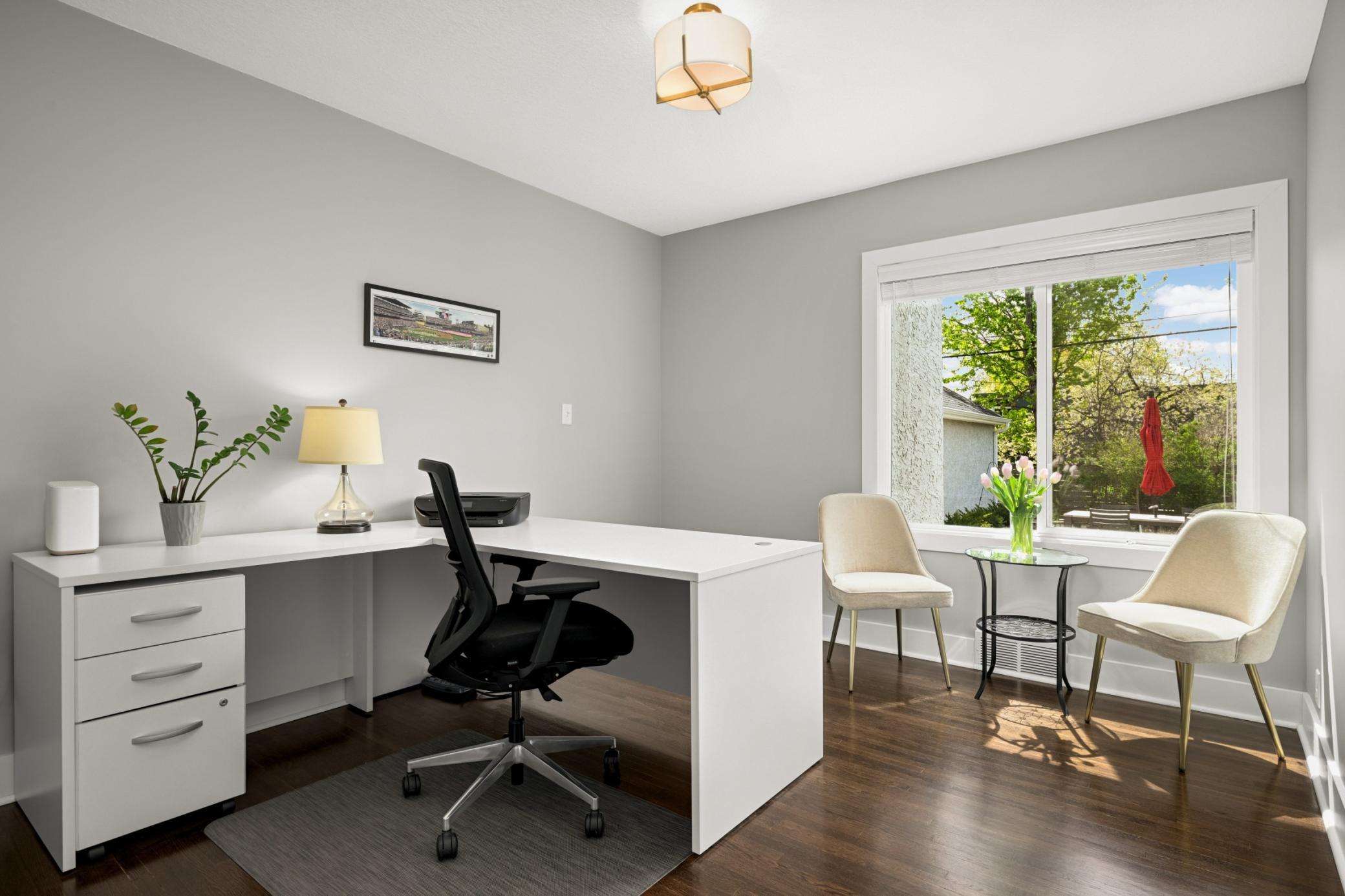 Main floor bedroom #1 - currently used as a home office.