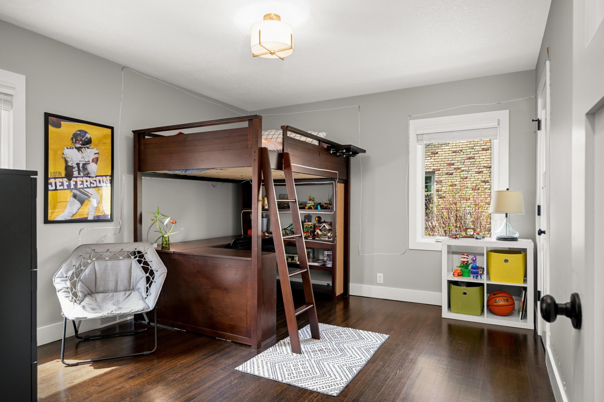 Main floor bedroom #2, with a large closet.