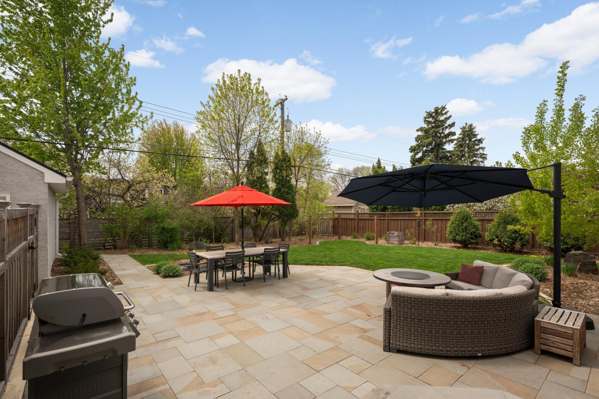 Large bluestone patio.