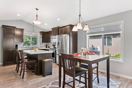 Nice windows for lighting, beautiful floors and so much room in this upgraded home.