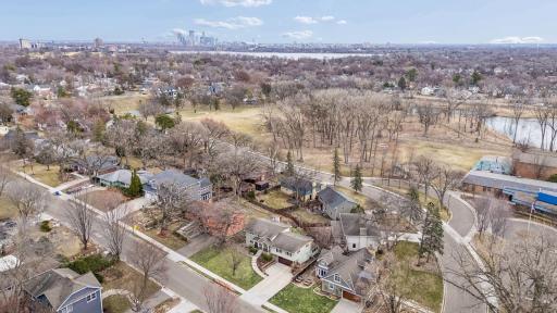 Overhead view looking north east