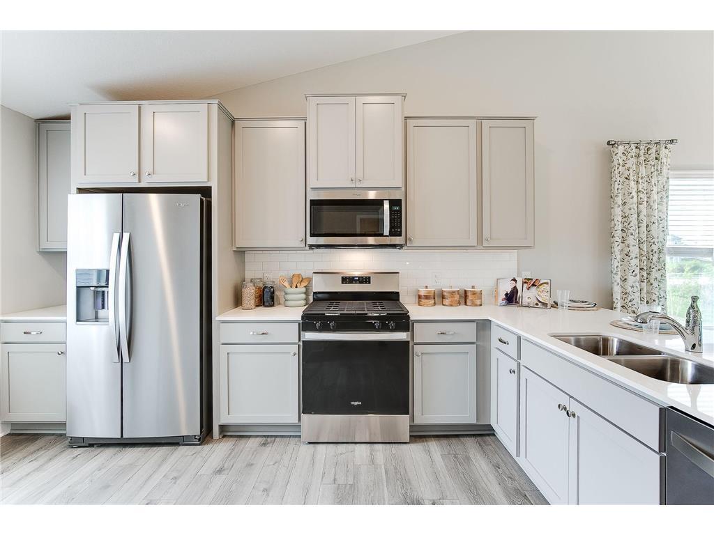 Classic subway tile backsplash is sure to compliment any decor