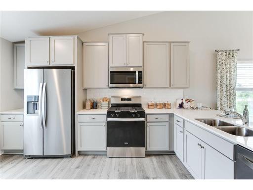 Classic subway tile backsplash is sure to compliment any decor