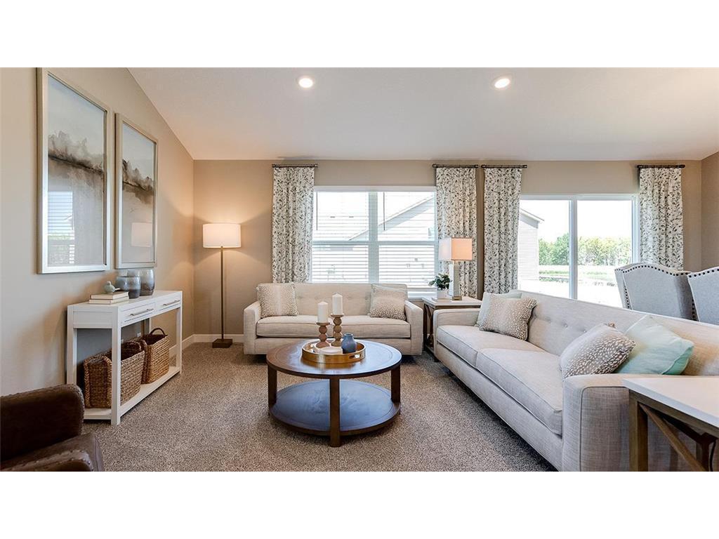 Modern, open concept floor plan, yet cozy feel