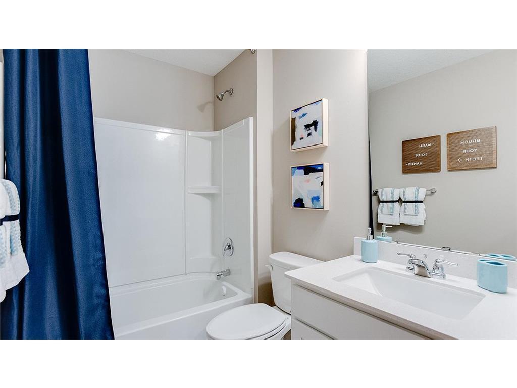 Full bathroom on the upper level