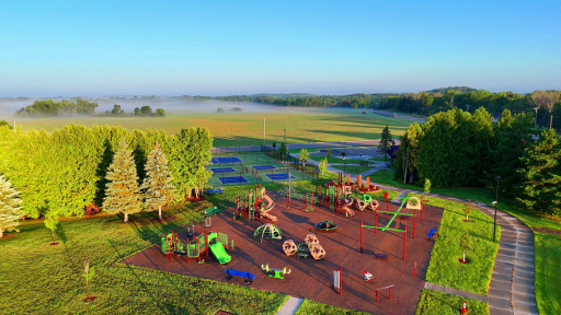 Pickleball, tennis and beautiful new play area