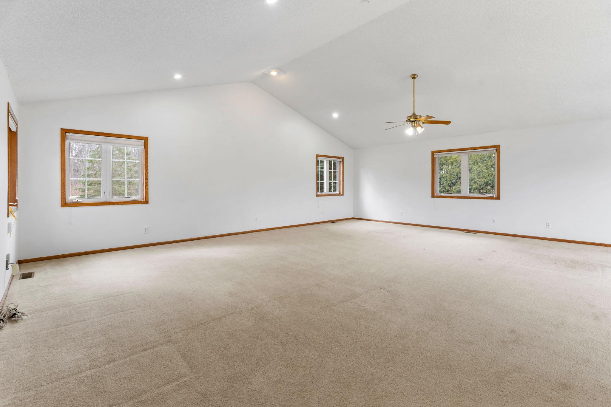 Great room - flexibility for a home theater, billiards room, fitness space, or playroom