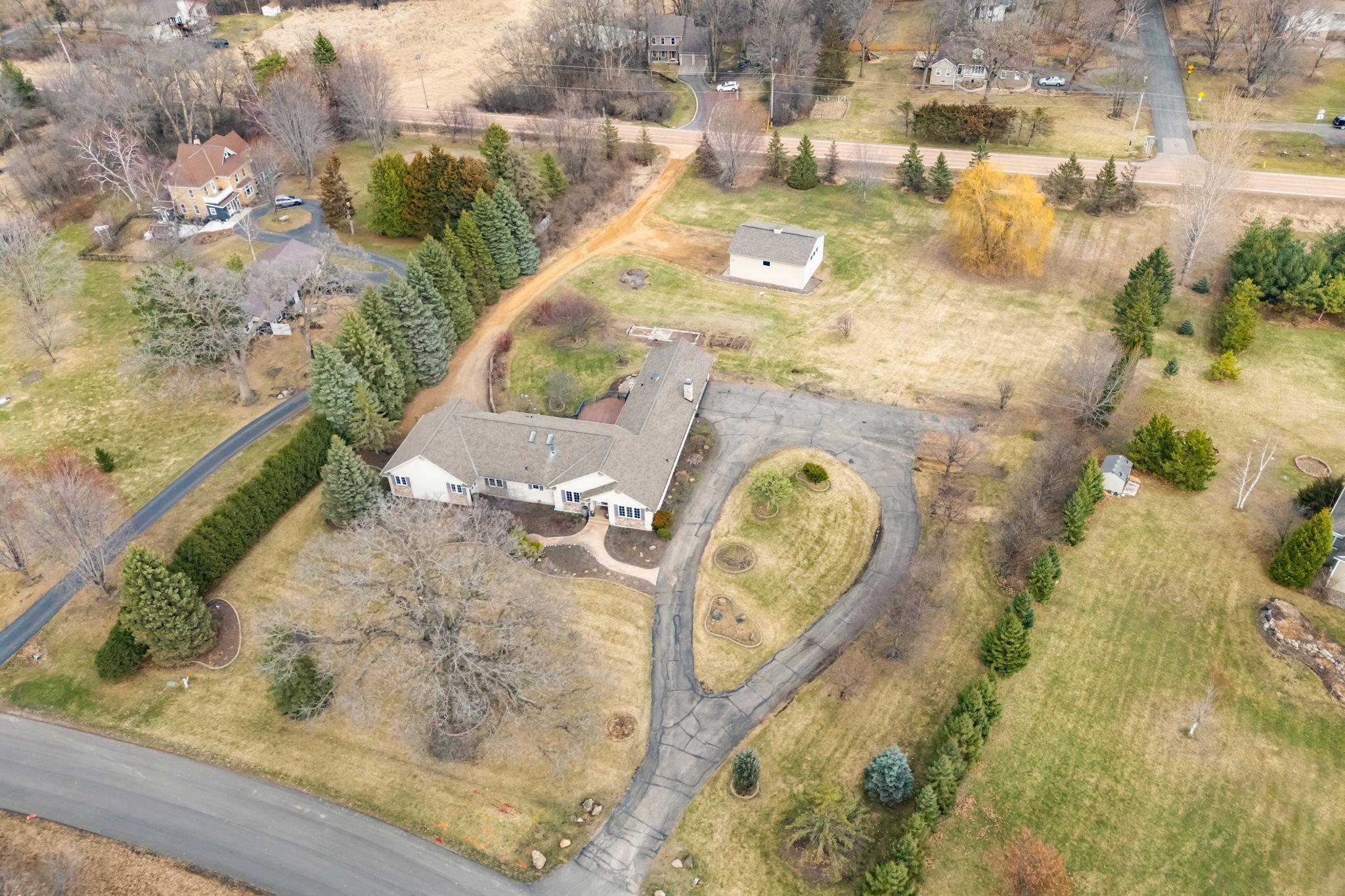 Secluded on each side by mature pine trees
