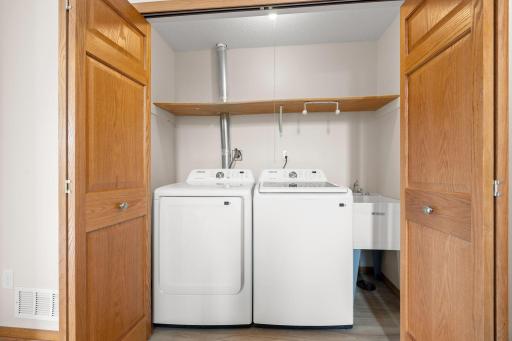 Laundry Area so convenient on the LL (NEW Washer/Dryer & Utility Sink)