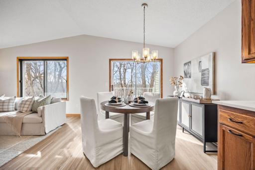 Dine with a view - and enjoy privacy when the trees are in bloom!