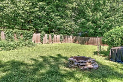 Enjoy fall bonfires by the backyard fire pit!