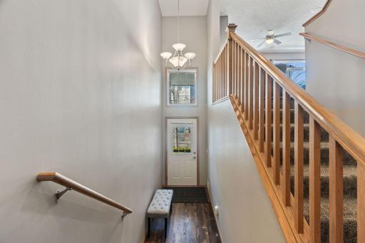 The spacious entrance makes for a proper Minnesota good bye.