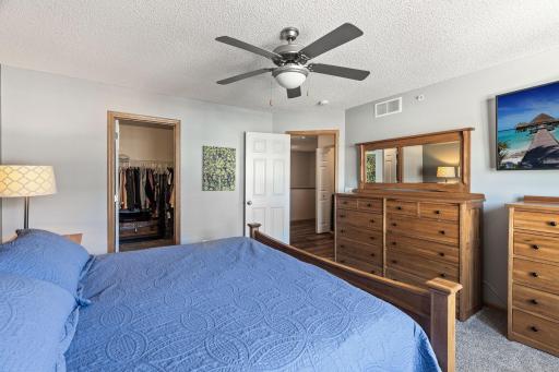 The primary closet is huge and doubles as a dressing room.