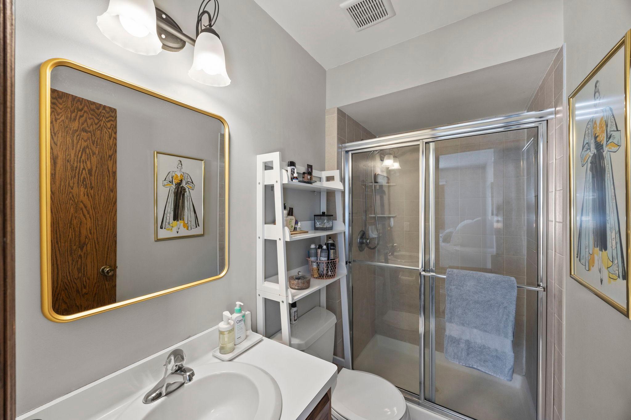 Private 3/4 bath in the primary suite