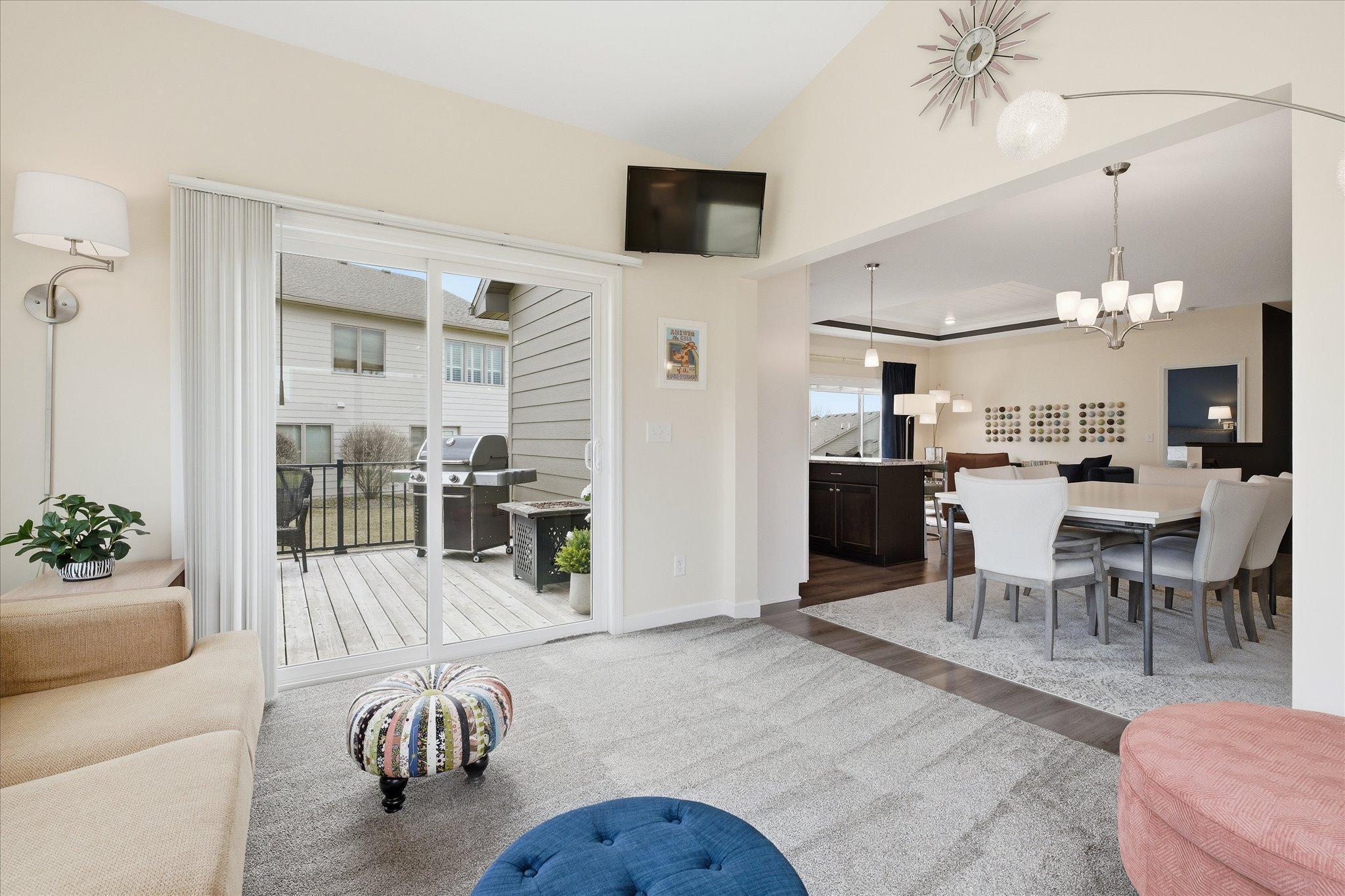 Best spot to relax - the vaulted sunroom with direct access to the deck!