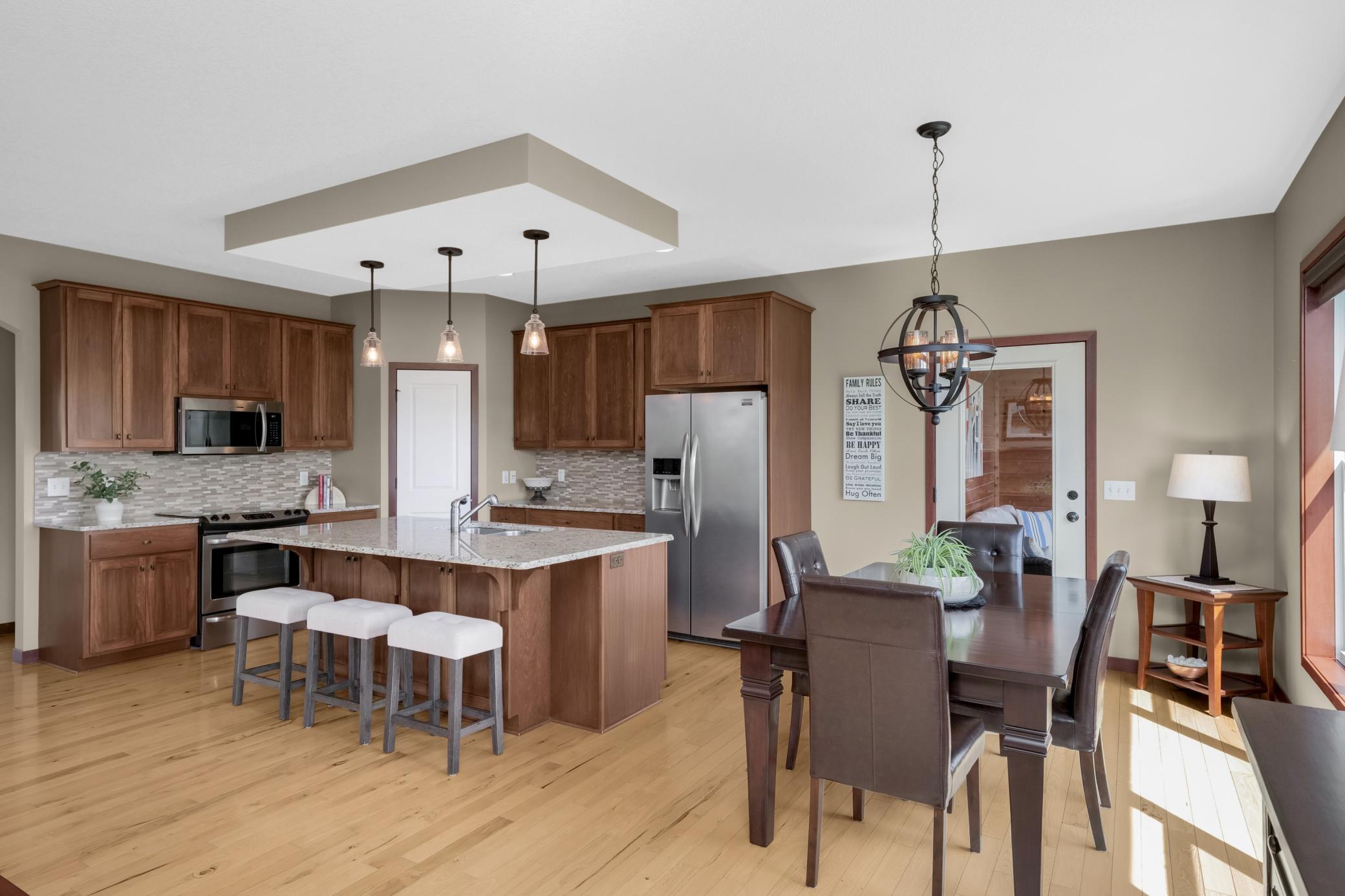 Seamless kitchen-to-dining flow designed for easy entertaining and comfortable daily living.