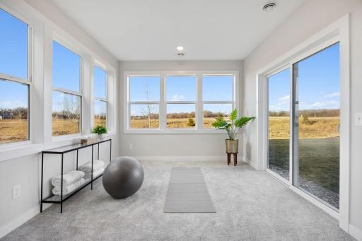 Lower level sunroom *Photo of similar home