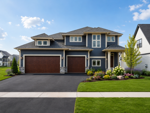 Front exterior of the home *Photo landscaping is virtually staged