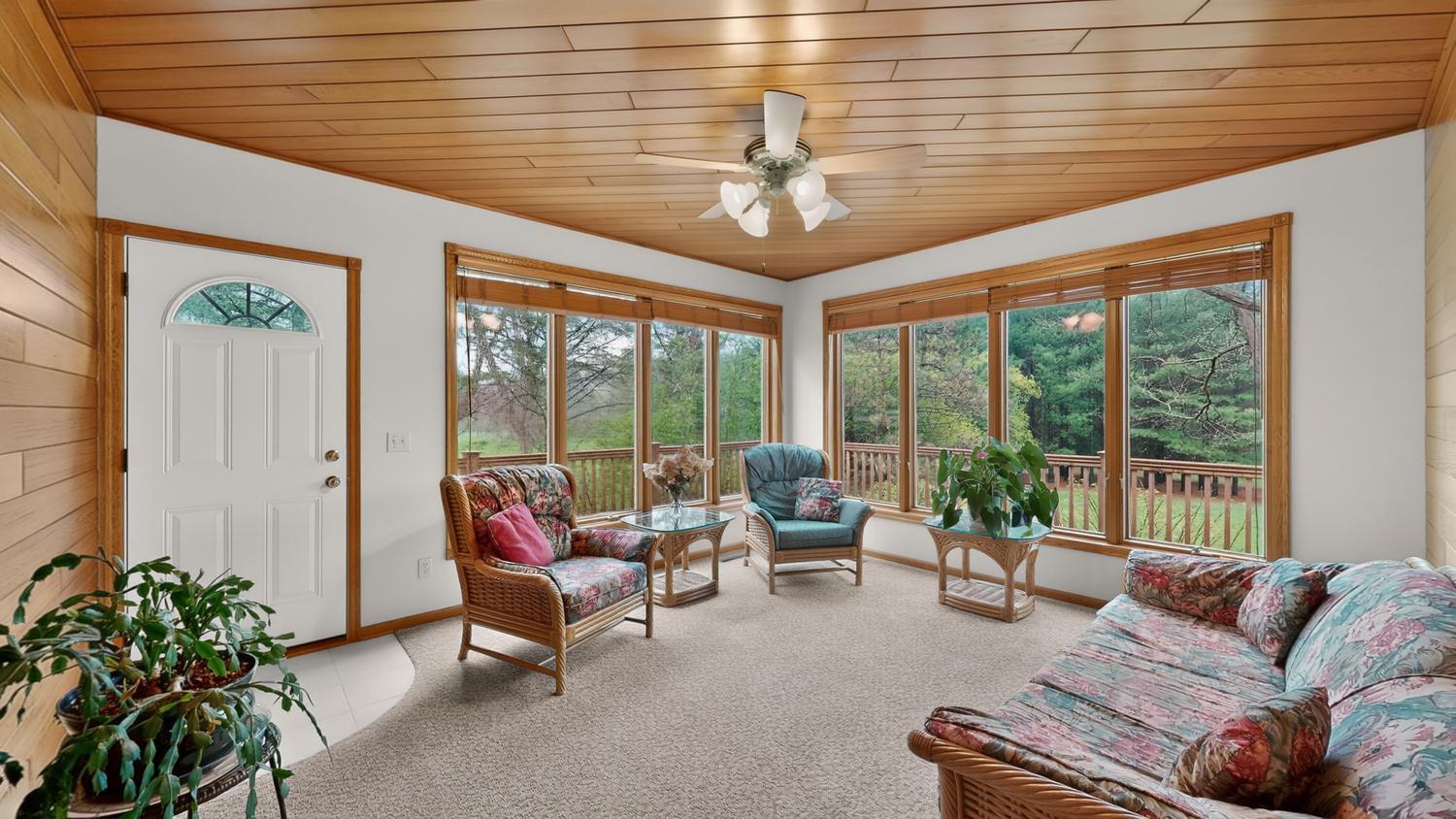 Sun room off living room