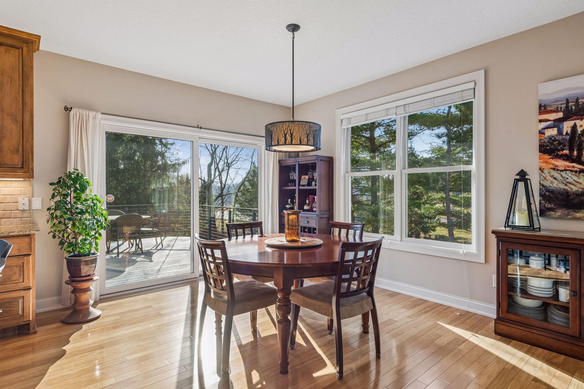 The morning sun is amazing in this informal dining area!