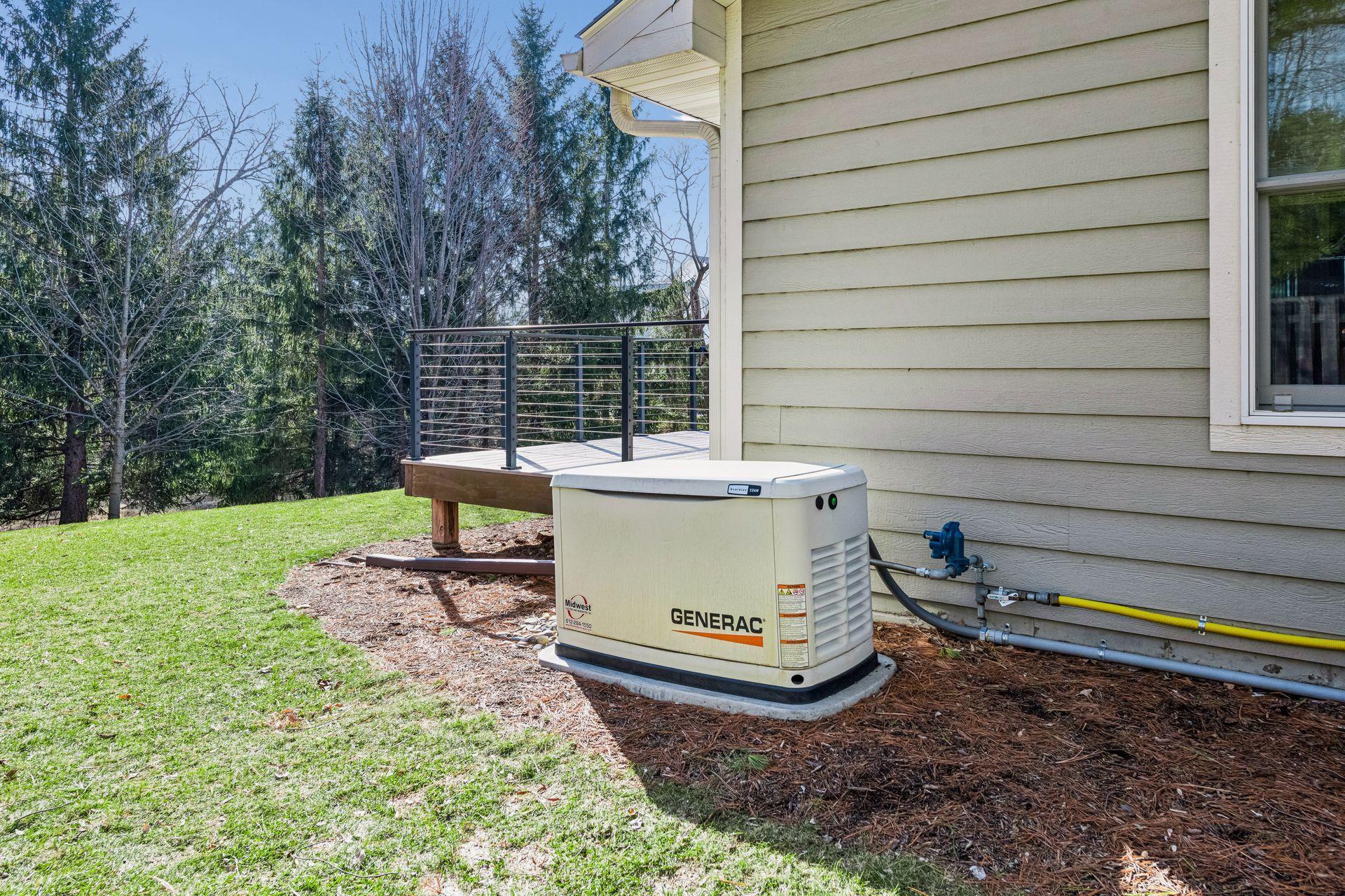 If the electricity goes out, don't worry. This is a whole house Generac generator.