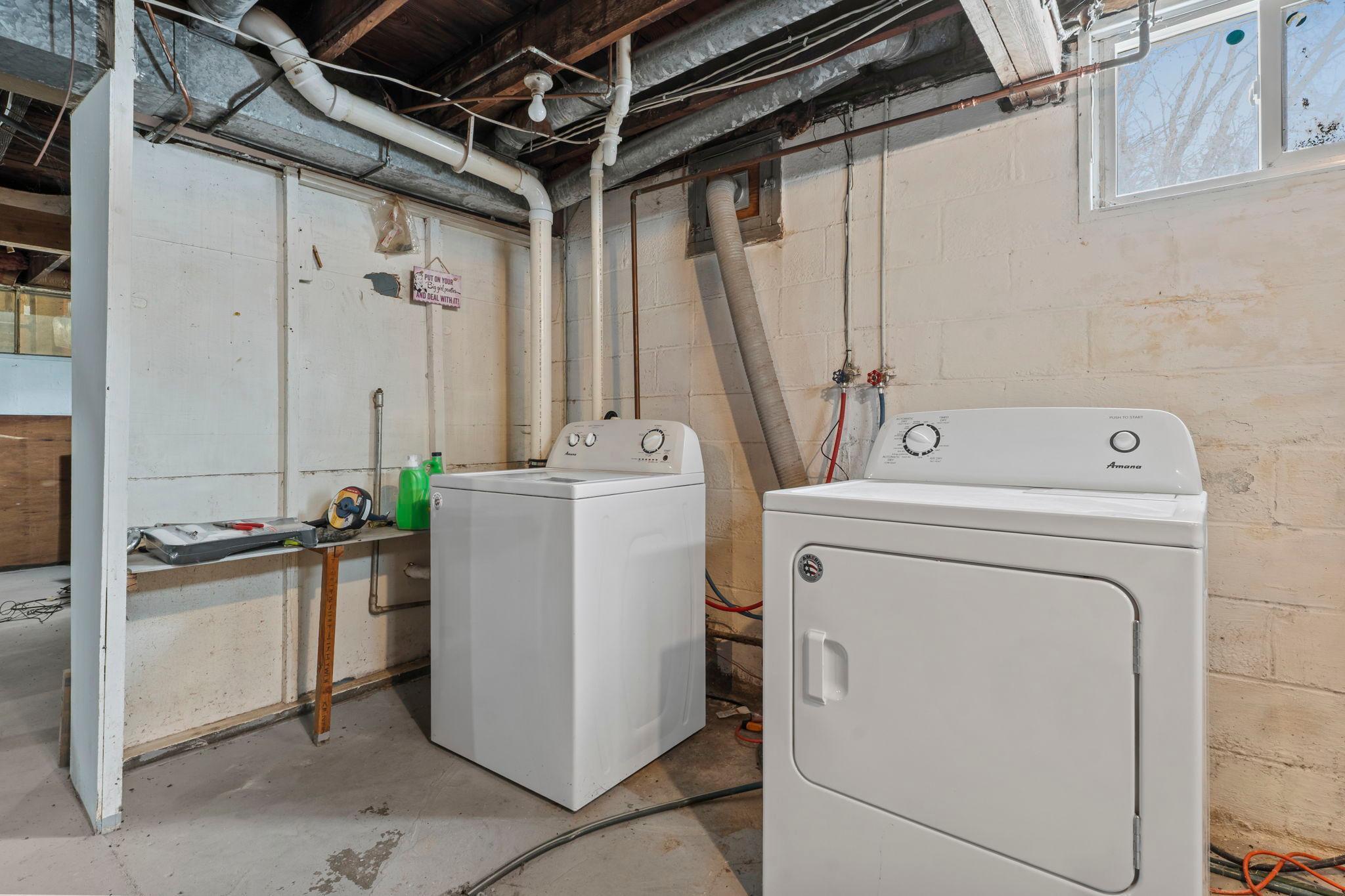 Laundry in the lower level