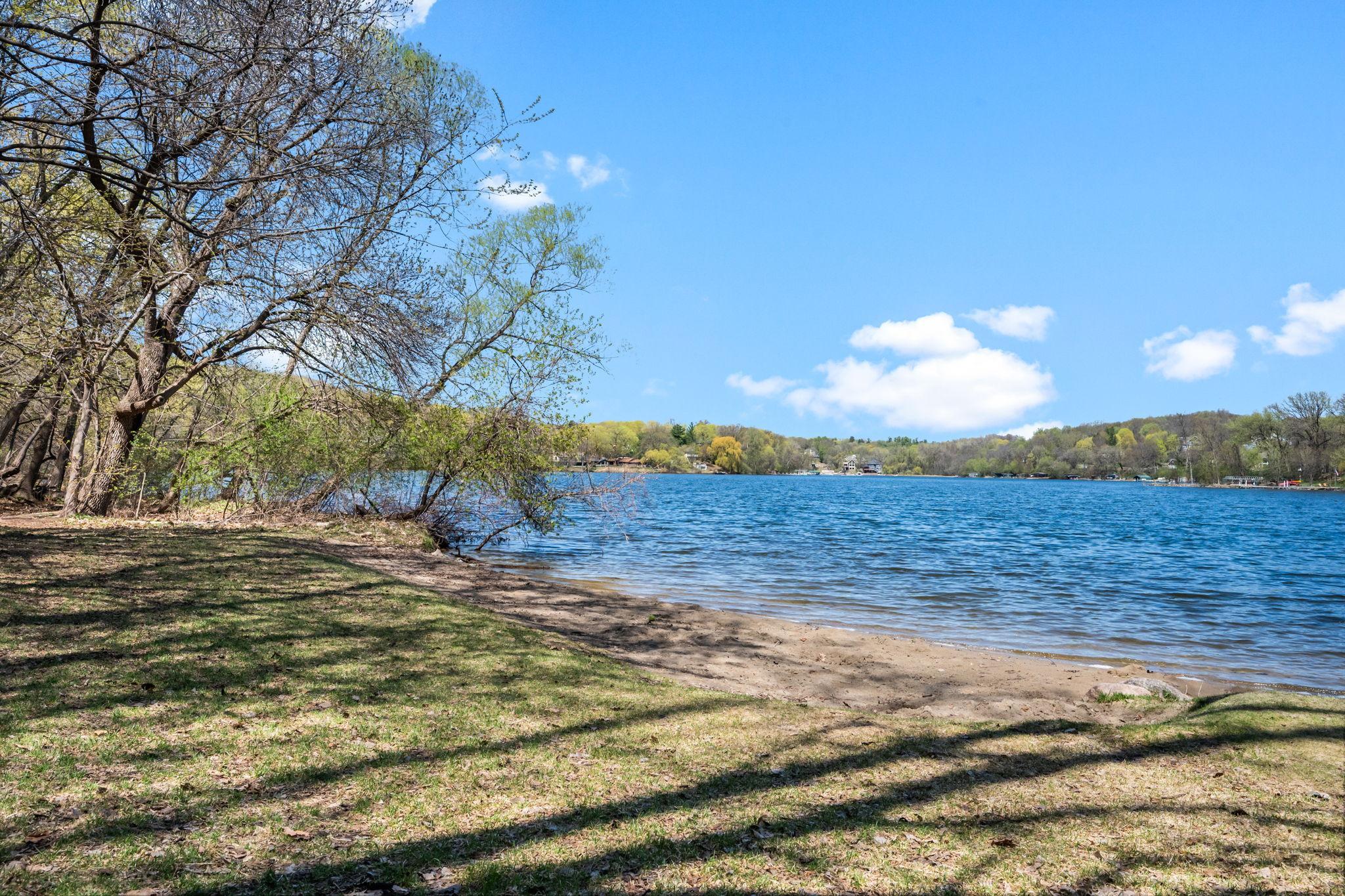 Carver Beach and Play area, including a sweet trail through the wooded shore trail.