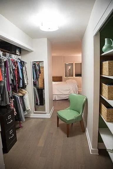 Spacious walk in closet