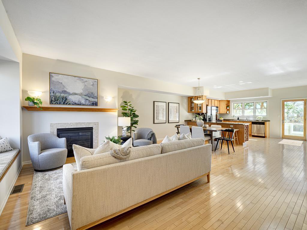 Bright open-concept layout