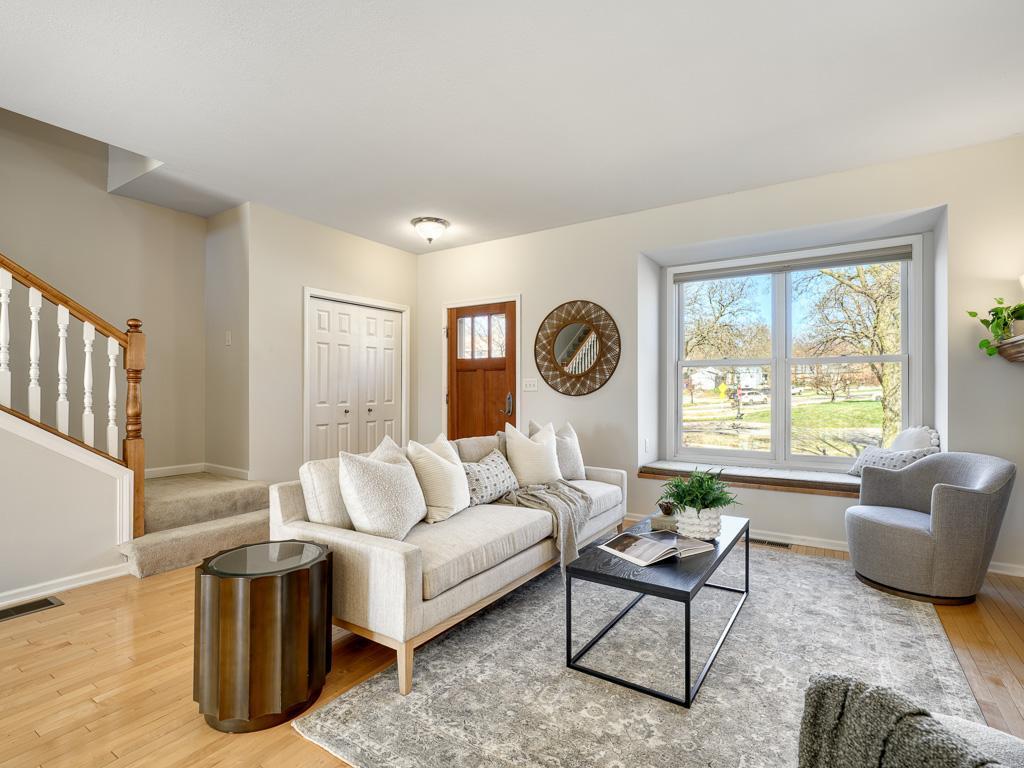 Light filled space with window seat