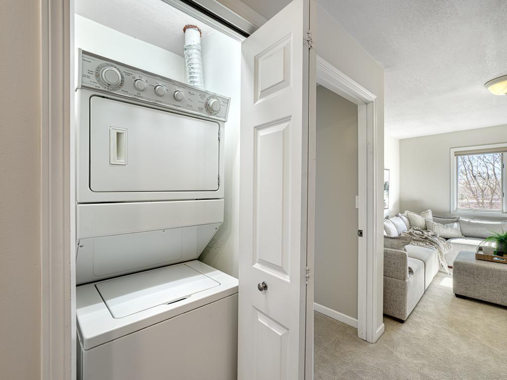 In-unit laundry on upper level