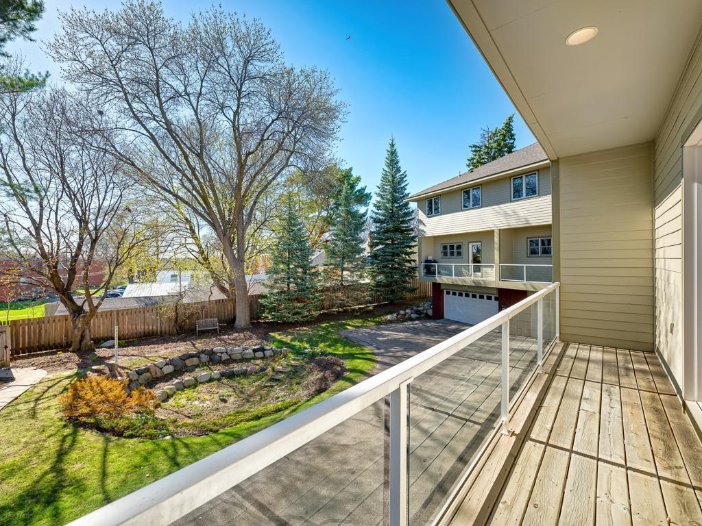 Peaceful deck overlooking garden