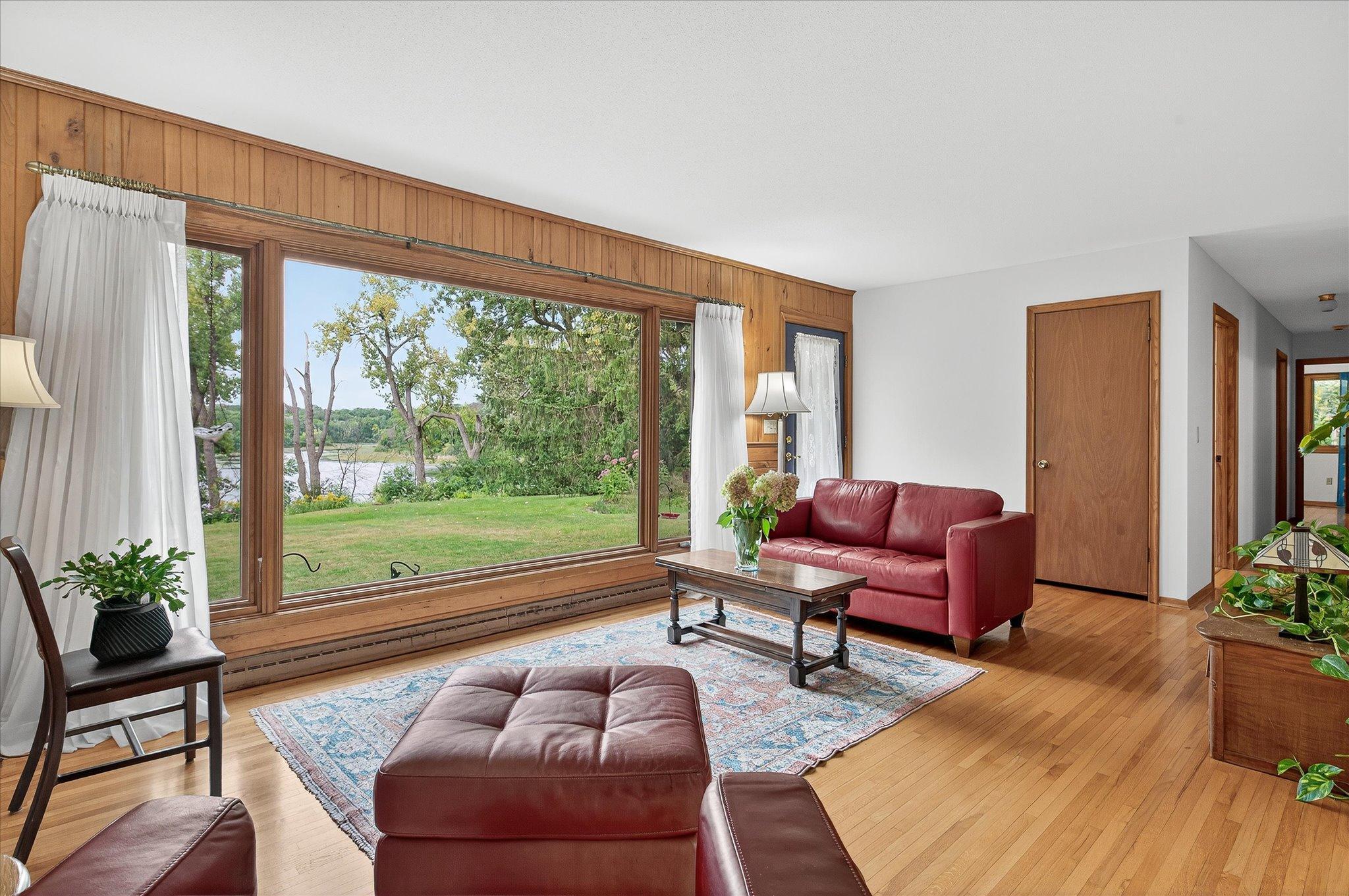 Picture Window in the Living Room Overlooking the Lake