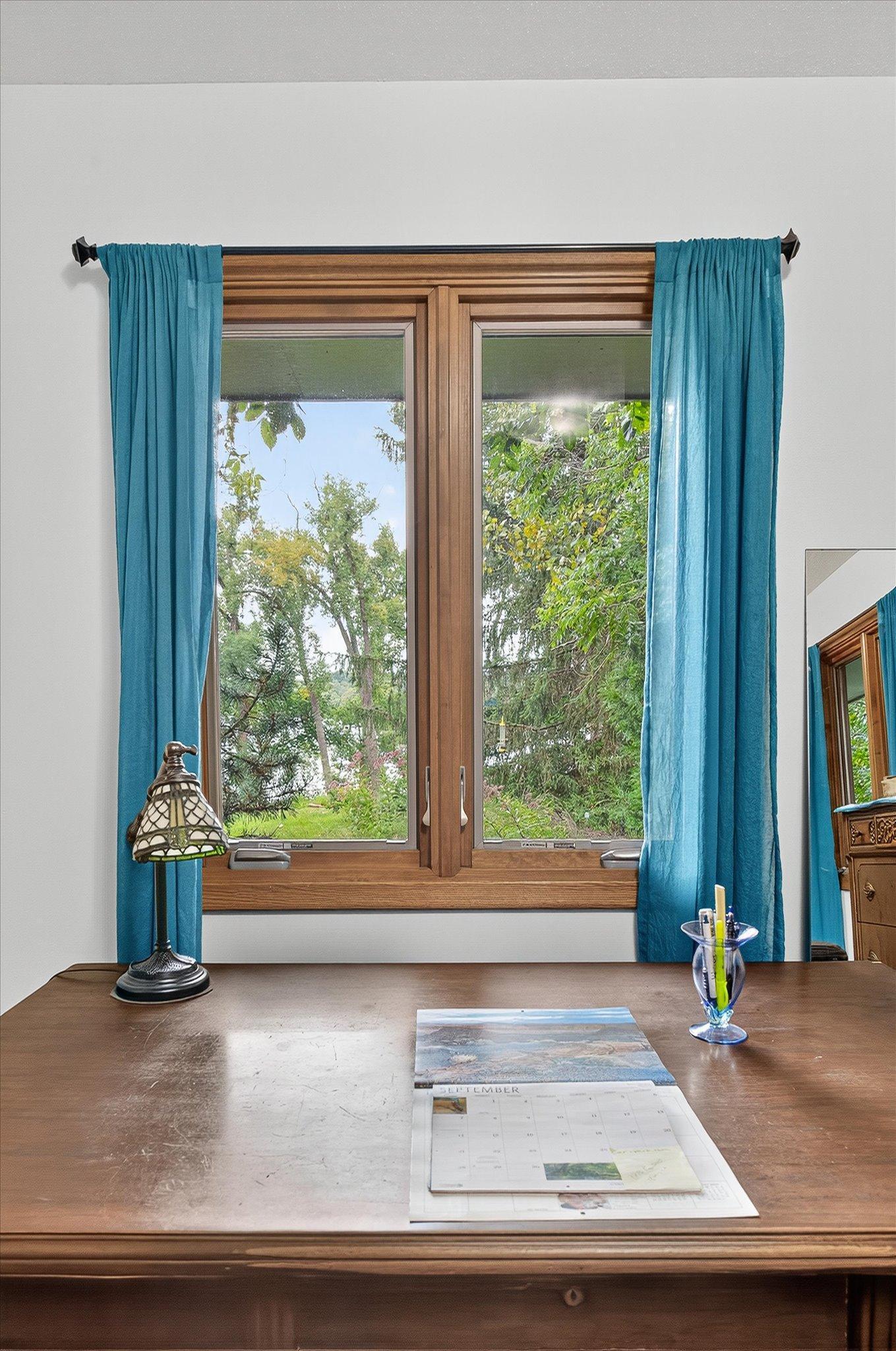 Bedroom Looks Out at the Lake