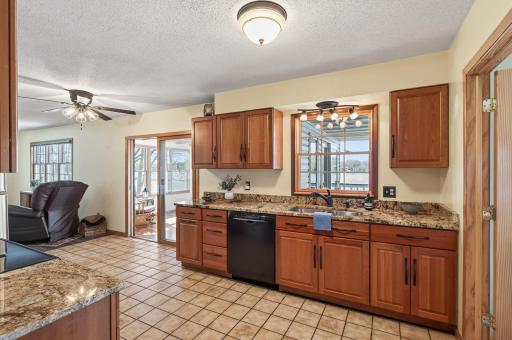 Great flow throughout the home! And check out the view from the kitchen.