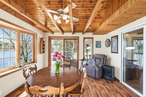 Access the deck from the sun room. Relax and take in the view!