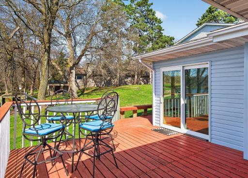 The perfect amount of trees on the lot, provide privacy without interfering with the lake view.