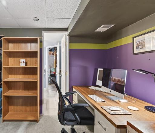 Non-conforming bedroom or office or workout room adjacent to the bathroom.