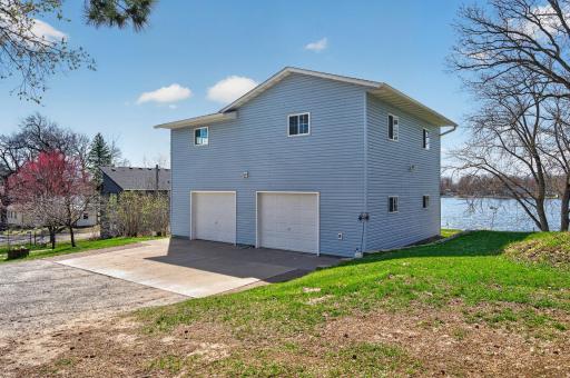 2 stall garage with extra storage space, just steps from the house.