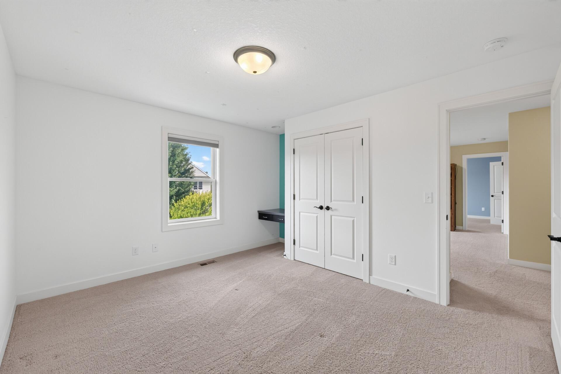 Generous room sizes provide plenty of space with a large closet.