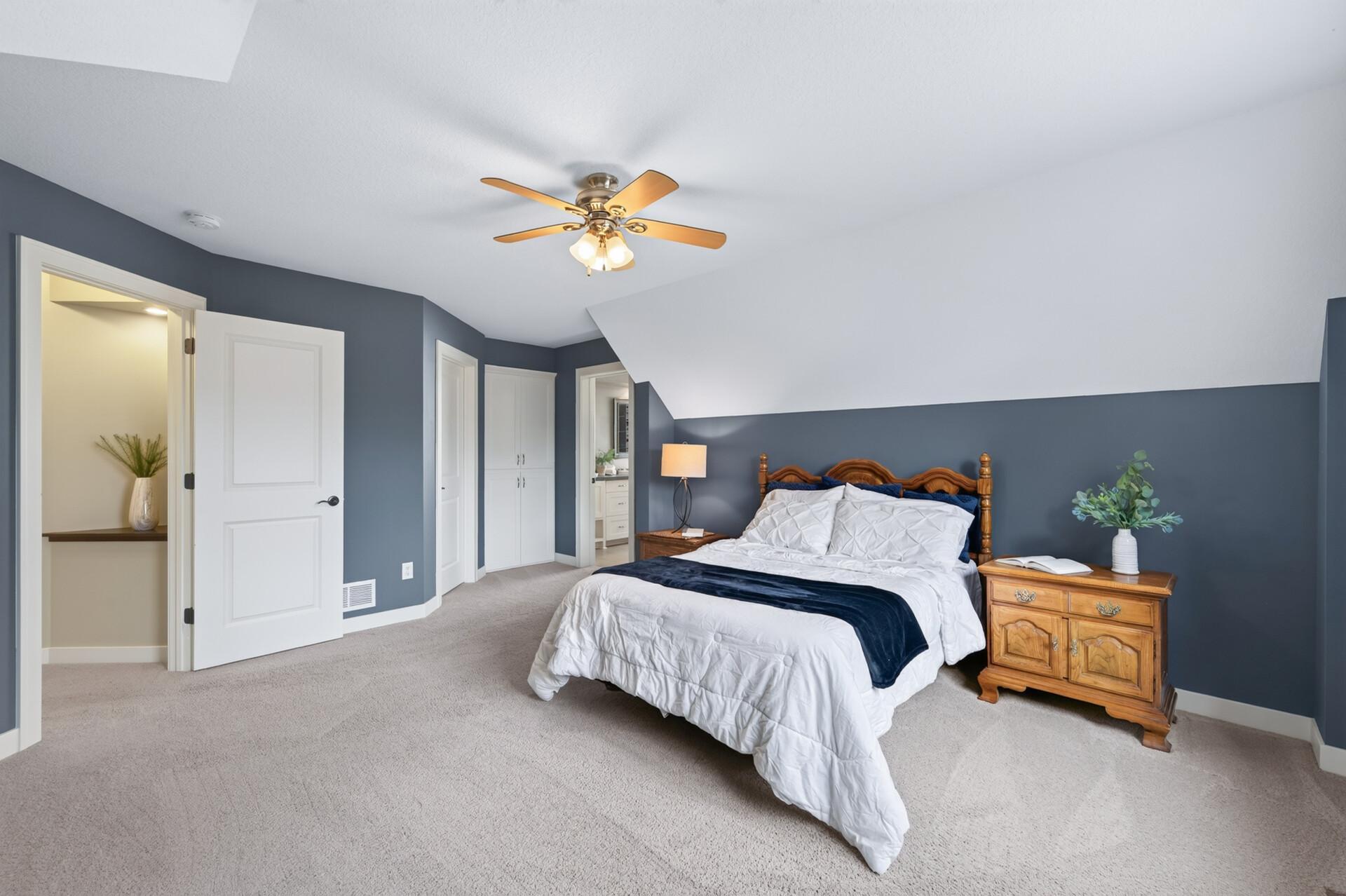 There's plenty of room for a king-sized bed and additional furniture.