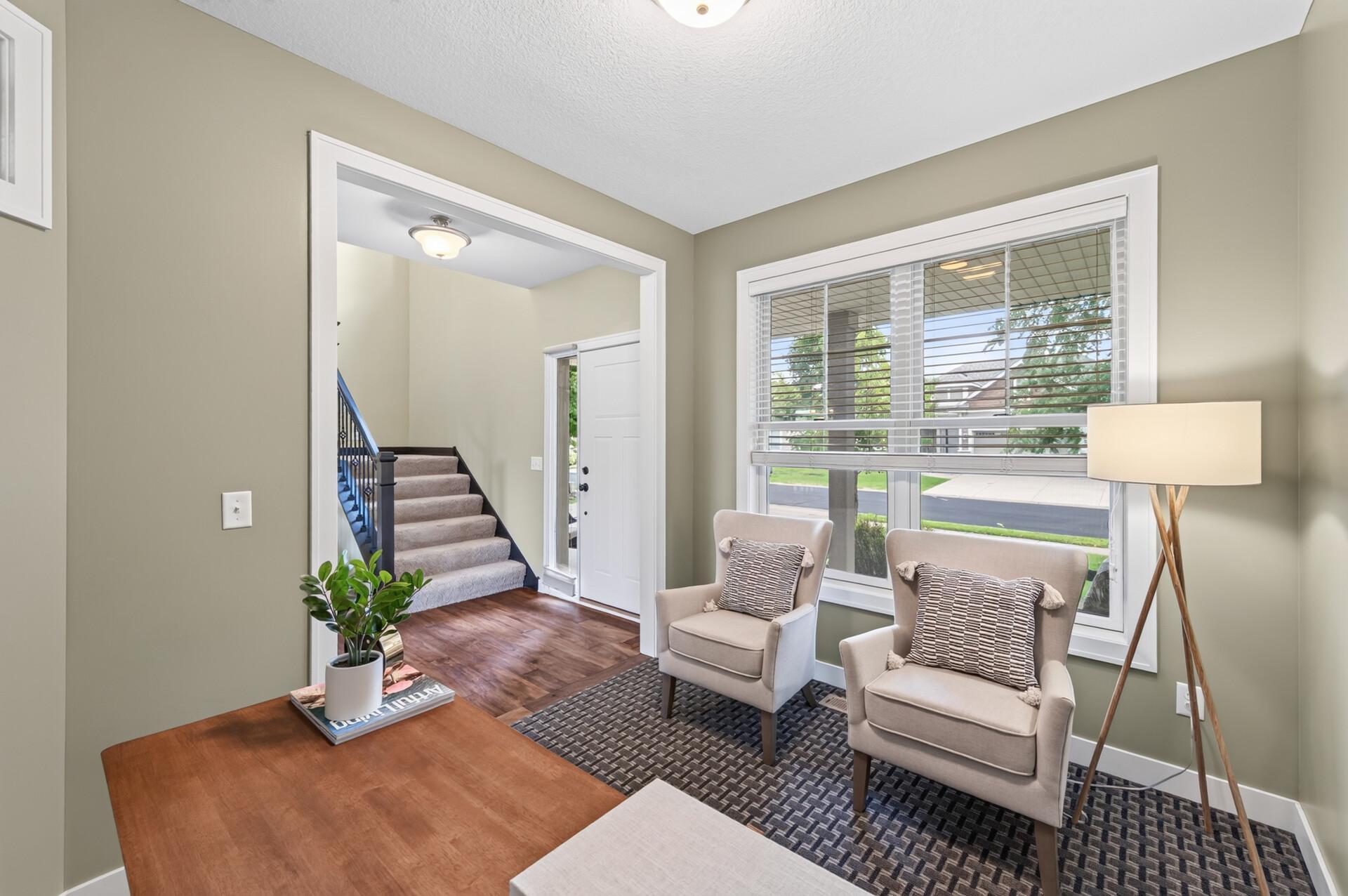The welcoming front entry offers a bright and inviting first impression.