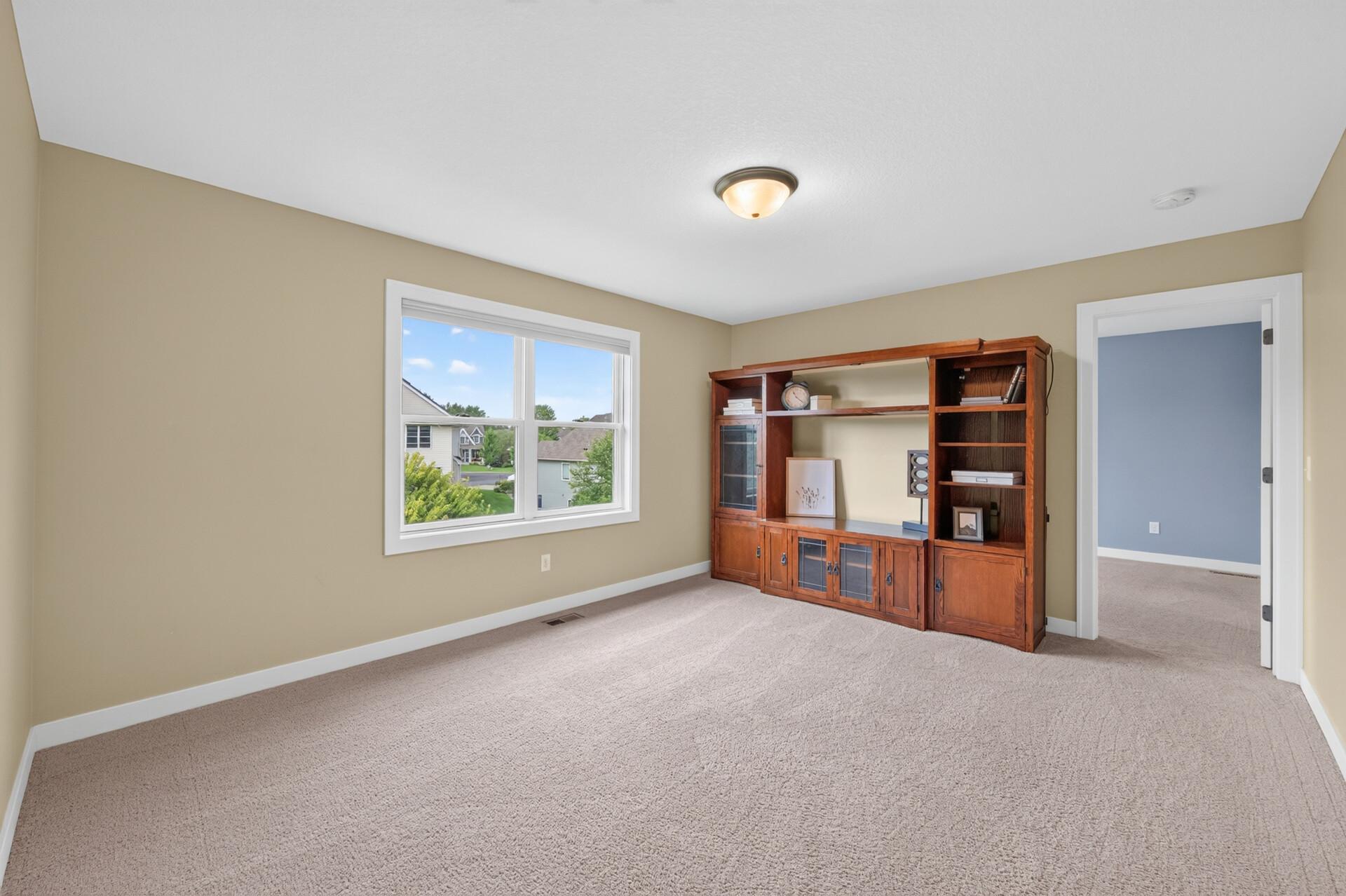 The upper level features a spacious loft!