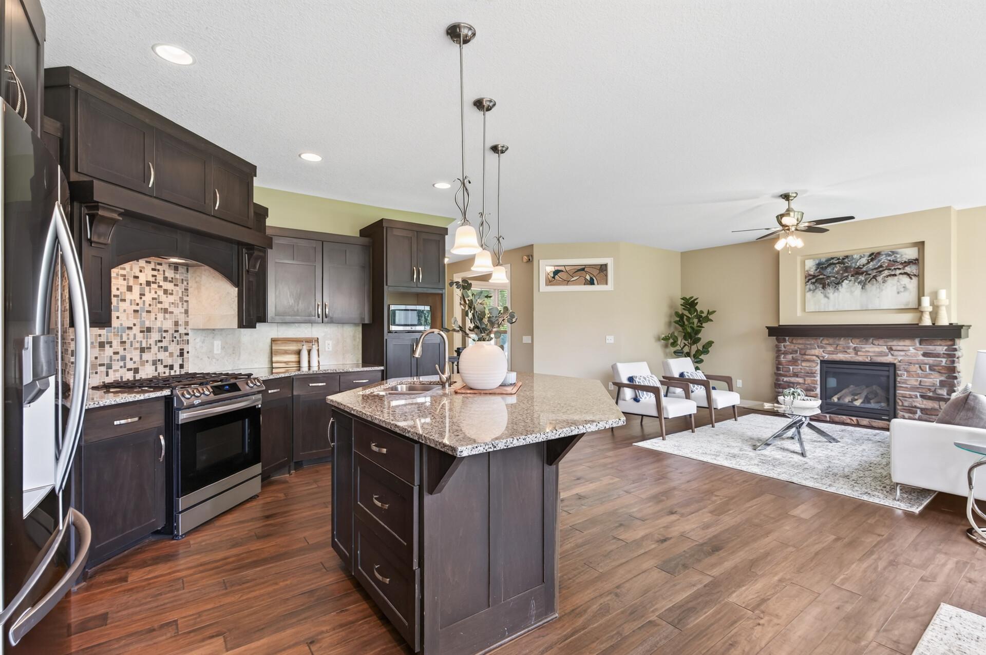 The open-concept design makes everyday living and entertaining effortless.