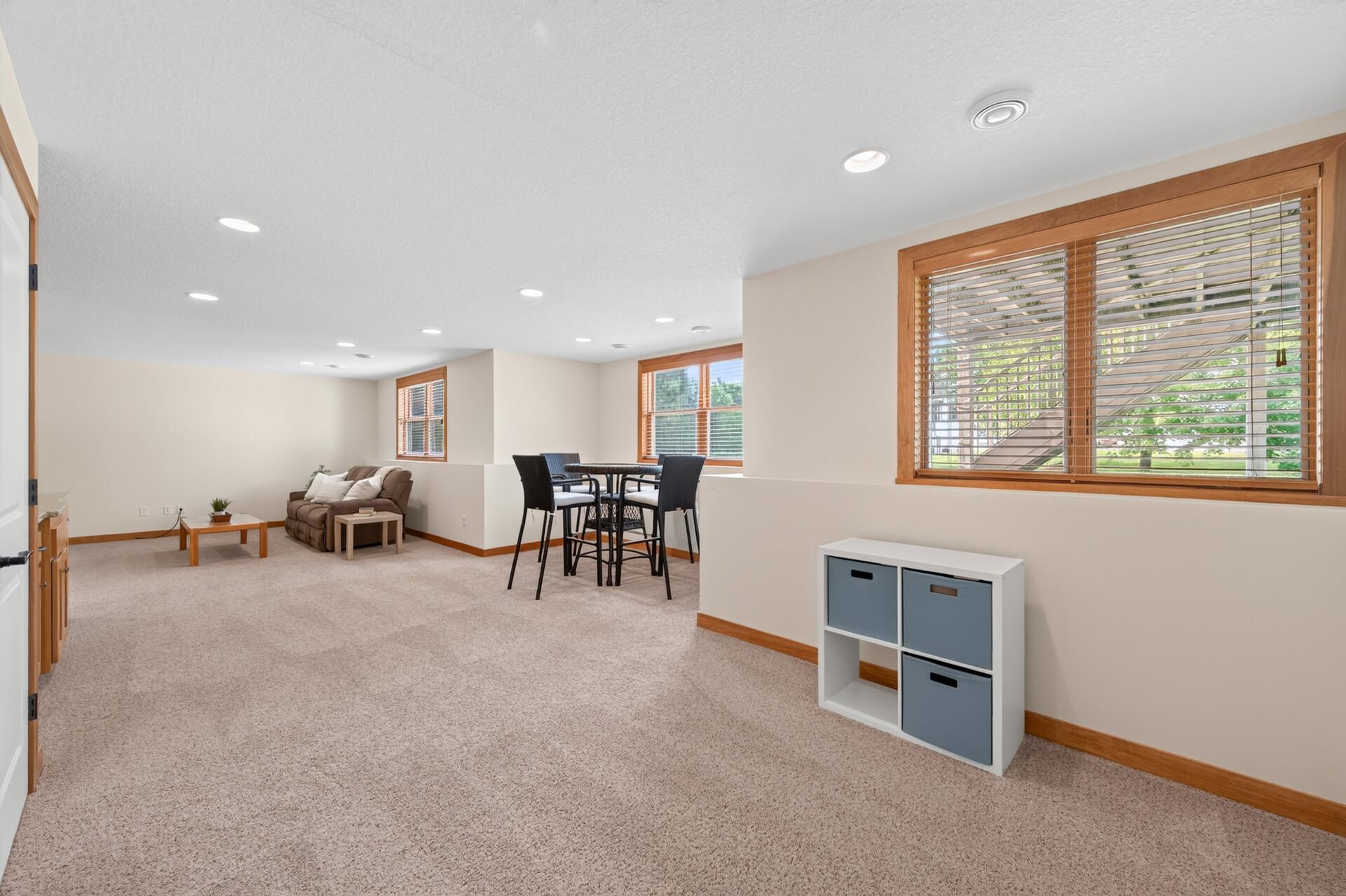 Endless possibilities await in this expansive lower level.