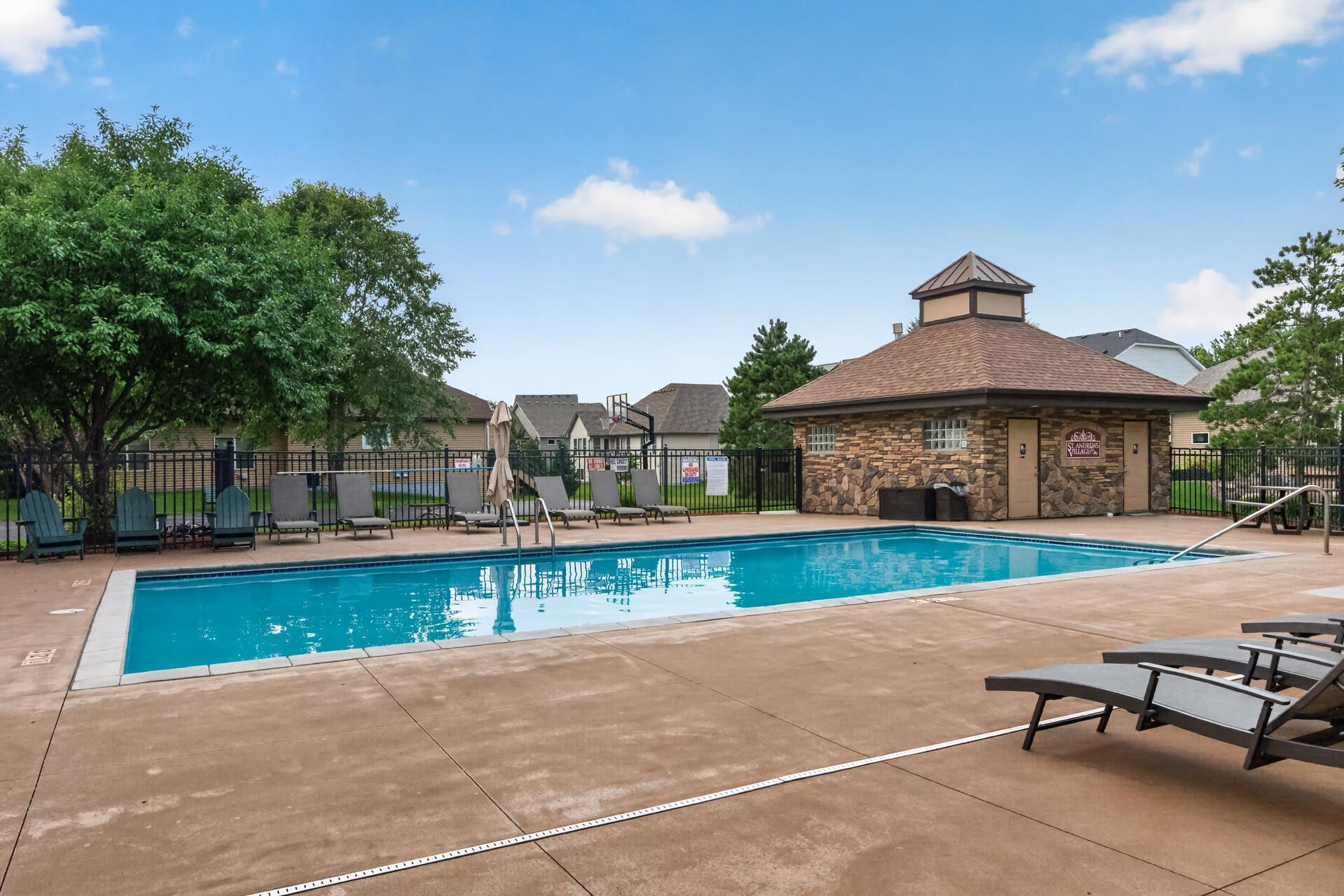 Cool off on hot summer days in the neighborhood pool.