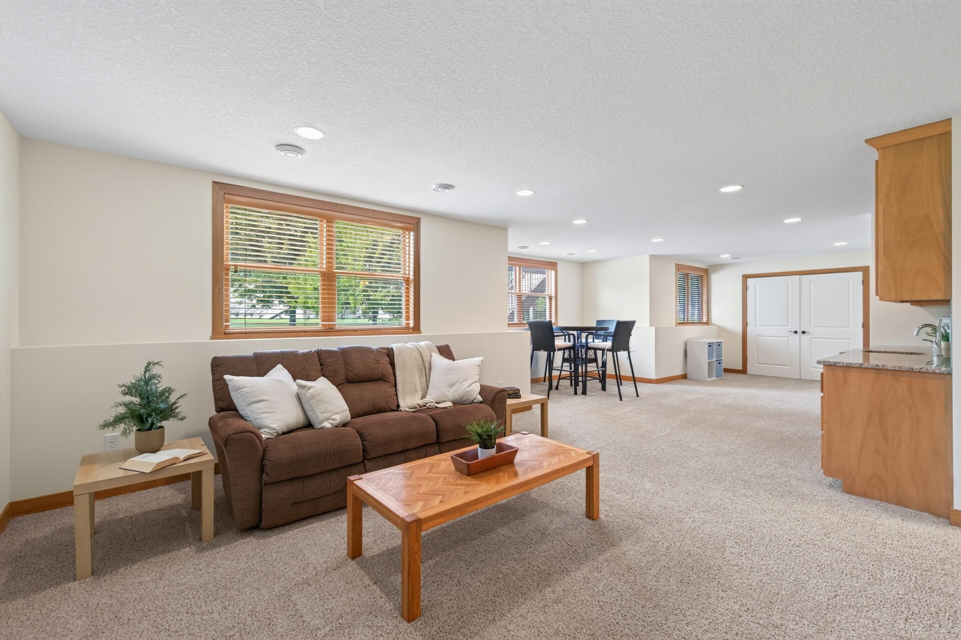Flexible living space gives everyone room to relax.