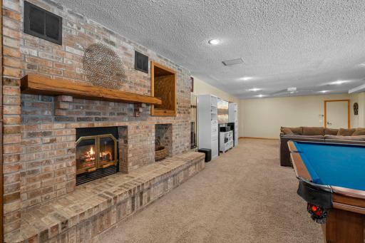 Wood burning fireplace