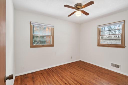 Bedroom #2 with hardwood floors